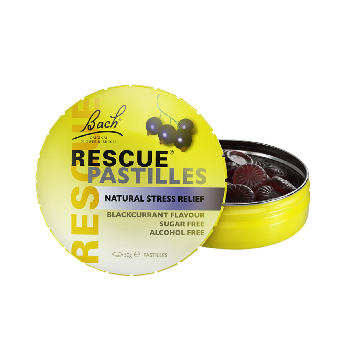 Bach Flower Remedies Rescue Pastilles Blackcurrant 50g-0