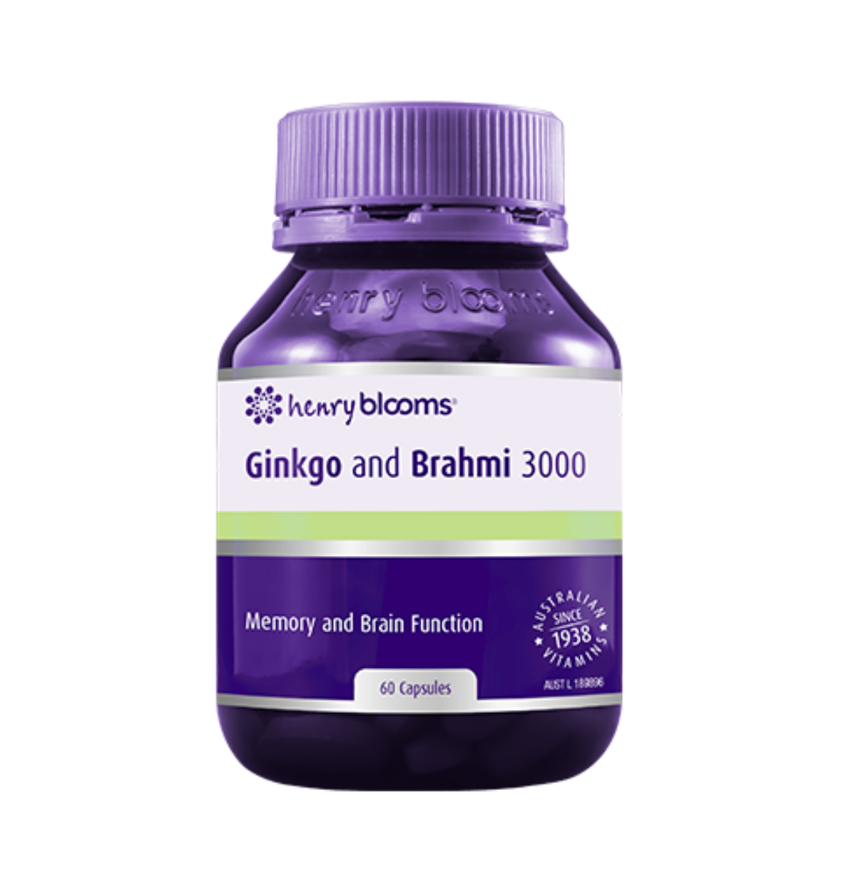 Henry Blooms Ginkgo and Brahmi 3000 60c-0