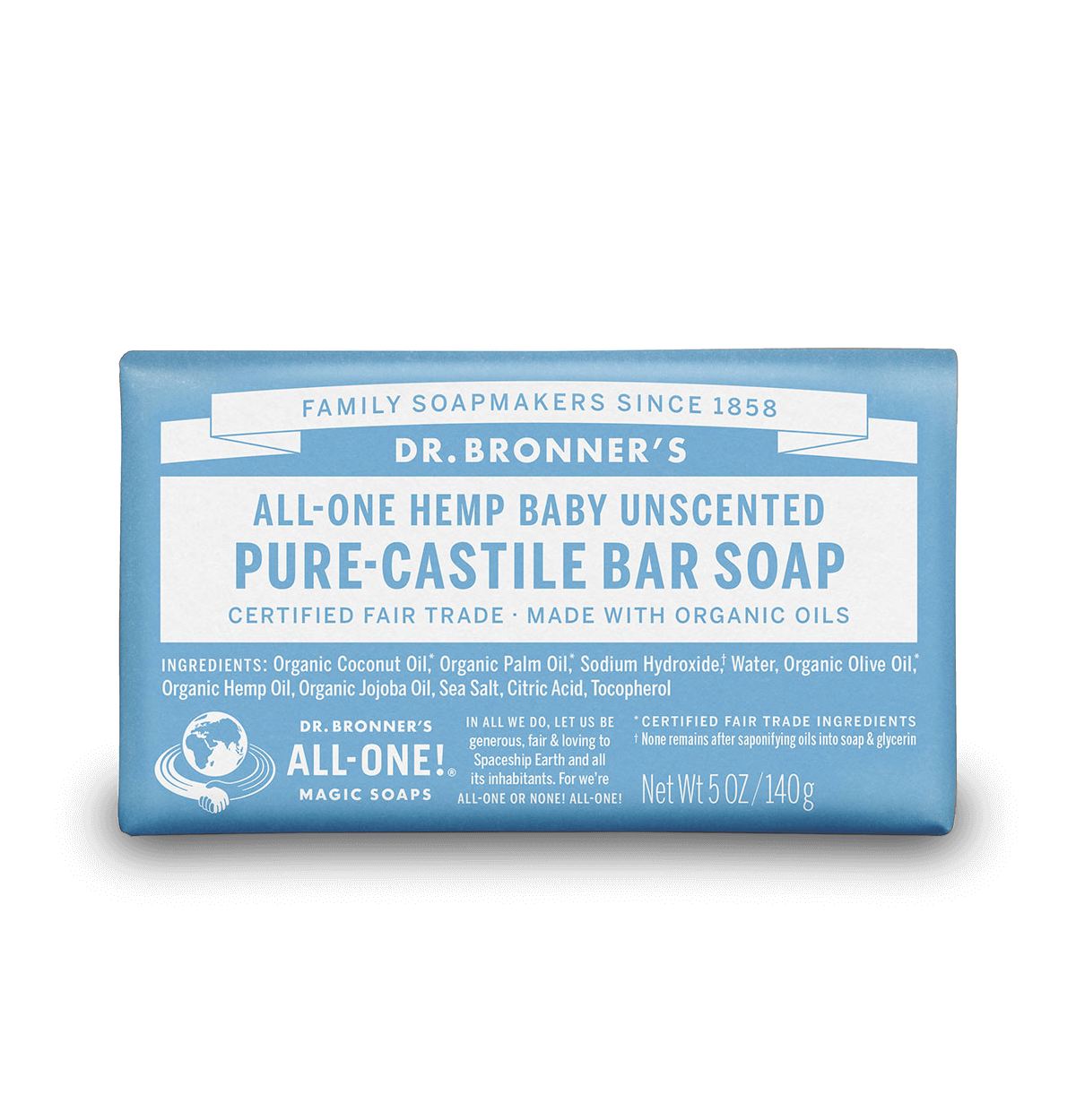 Dr Bronners Baby Mild Magic Bar Soap 140g