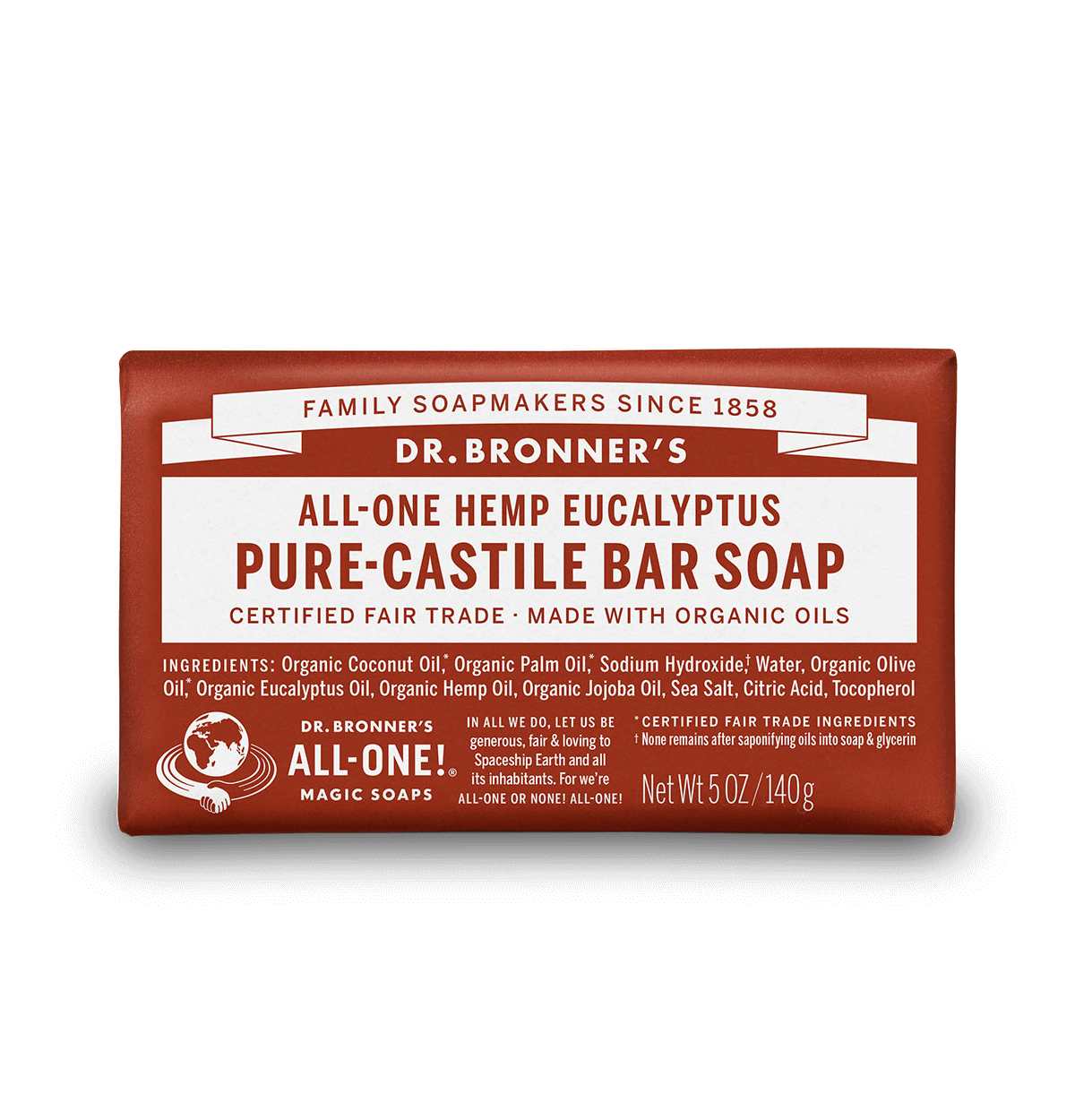 Dr Bronners Eucalyptus Magic Bar Soap 140g