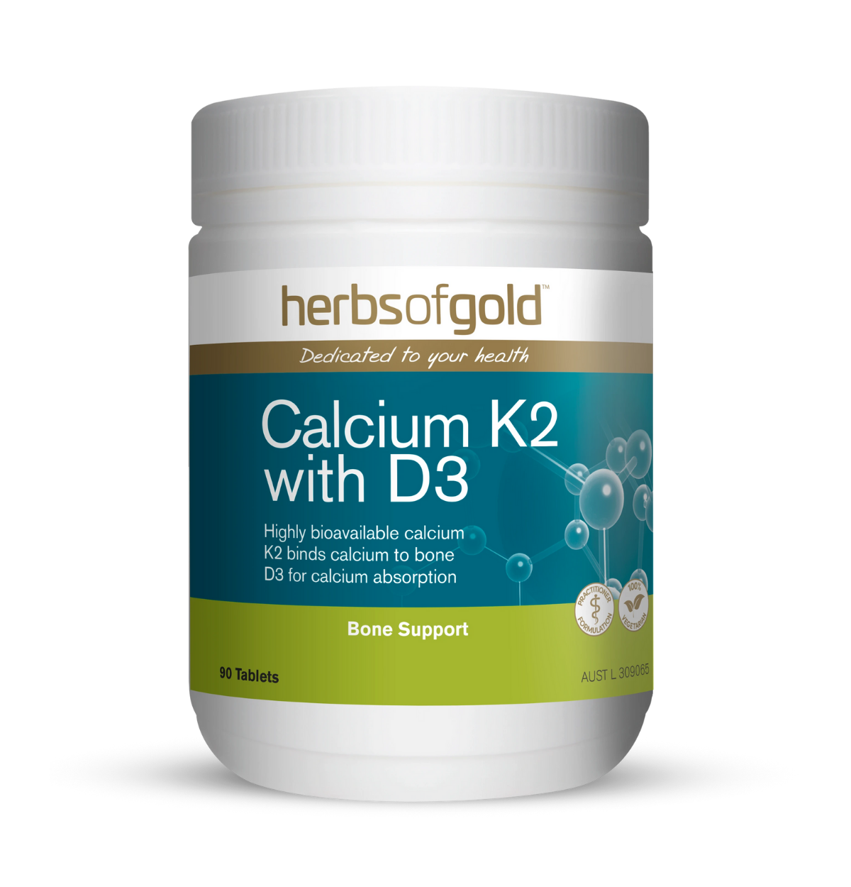 Herbs of Gold Calcium K2 with D3 90T
