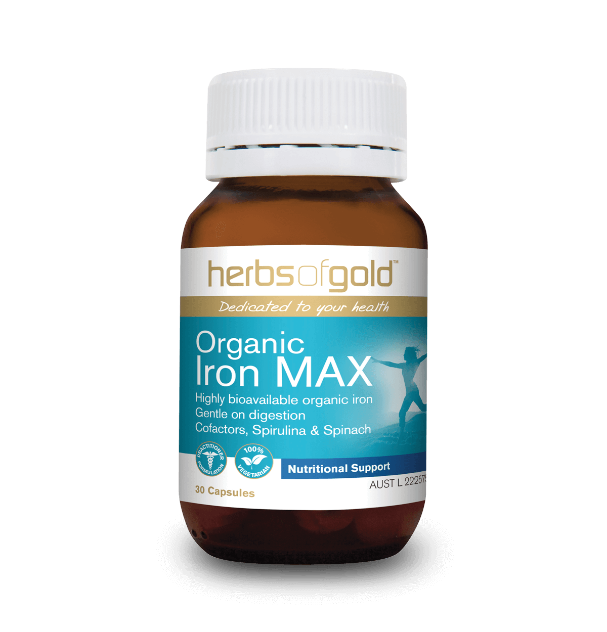 Herbs of Gold Organic Iron Max 30 Caps