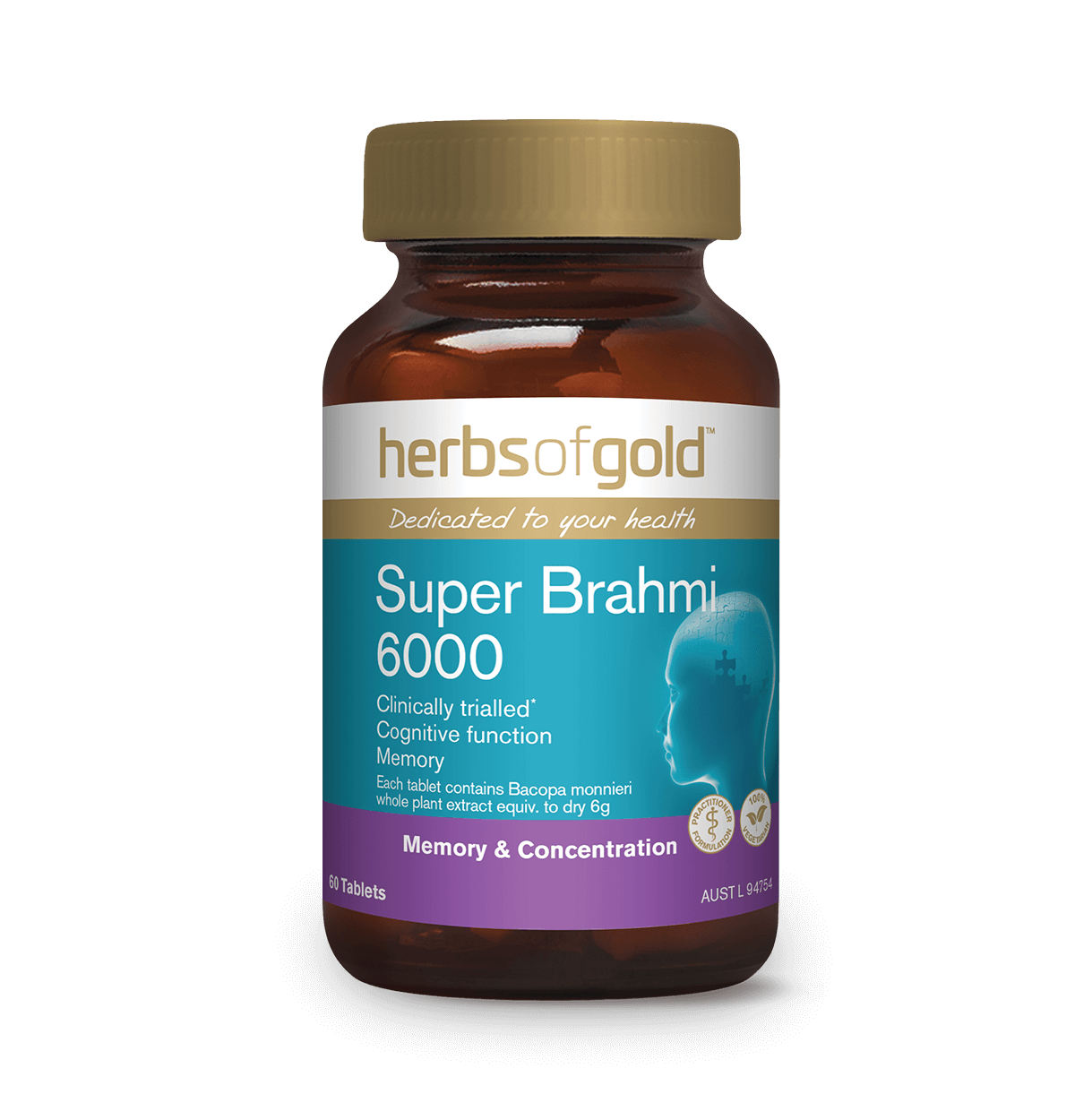 Herbs of Gold Super Brahmi 6000 60T