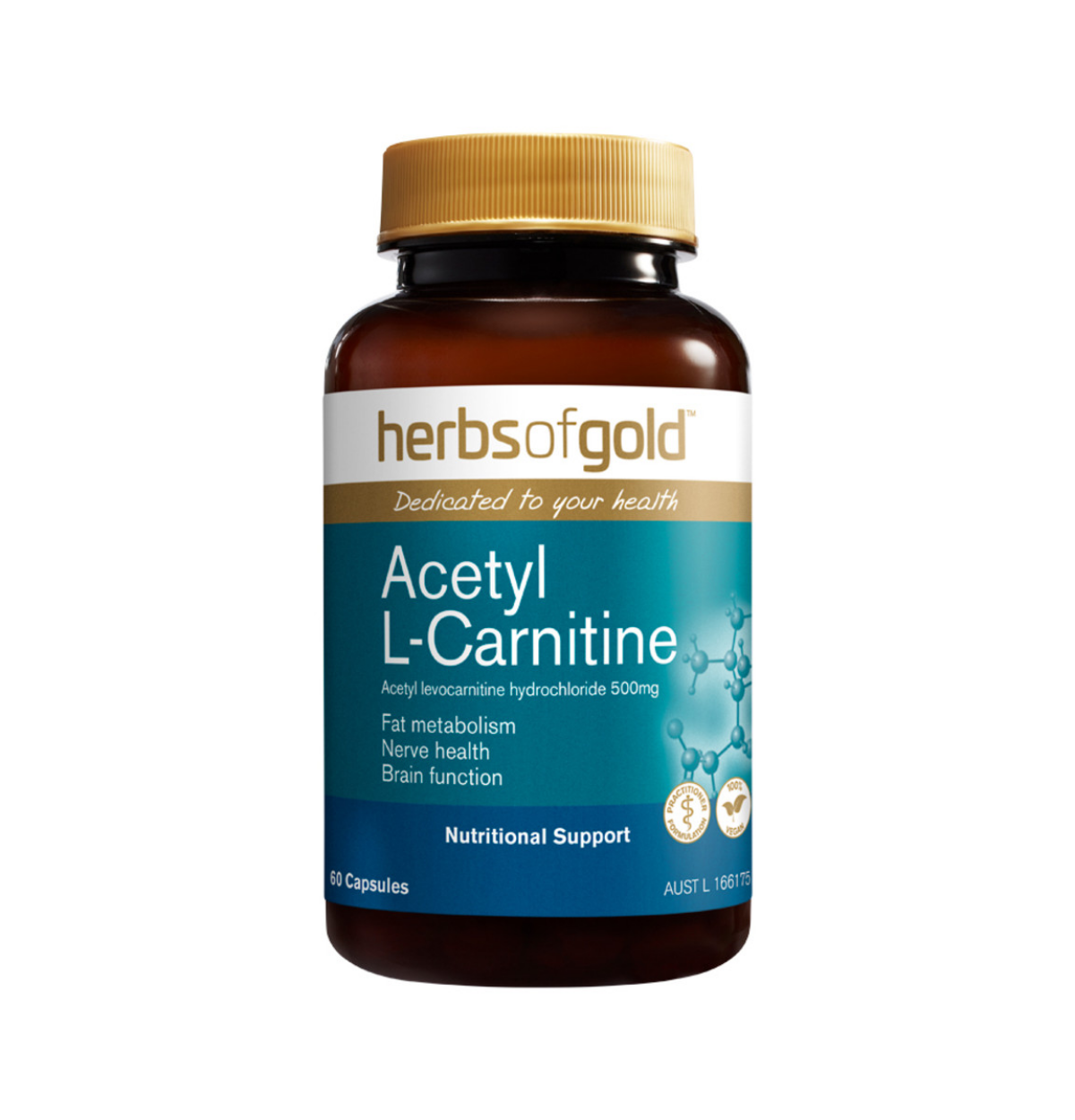 Herbs of Gold Acetyl L-Carnitine 60 Caps