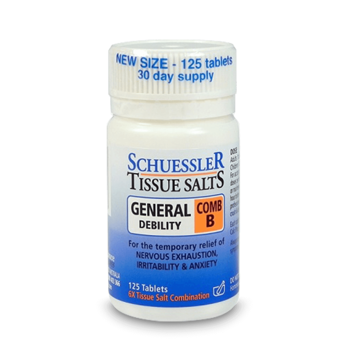 Martin & Pleasance Tissue Salts Comb B General Debility 125T