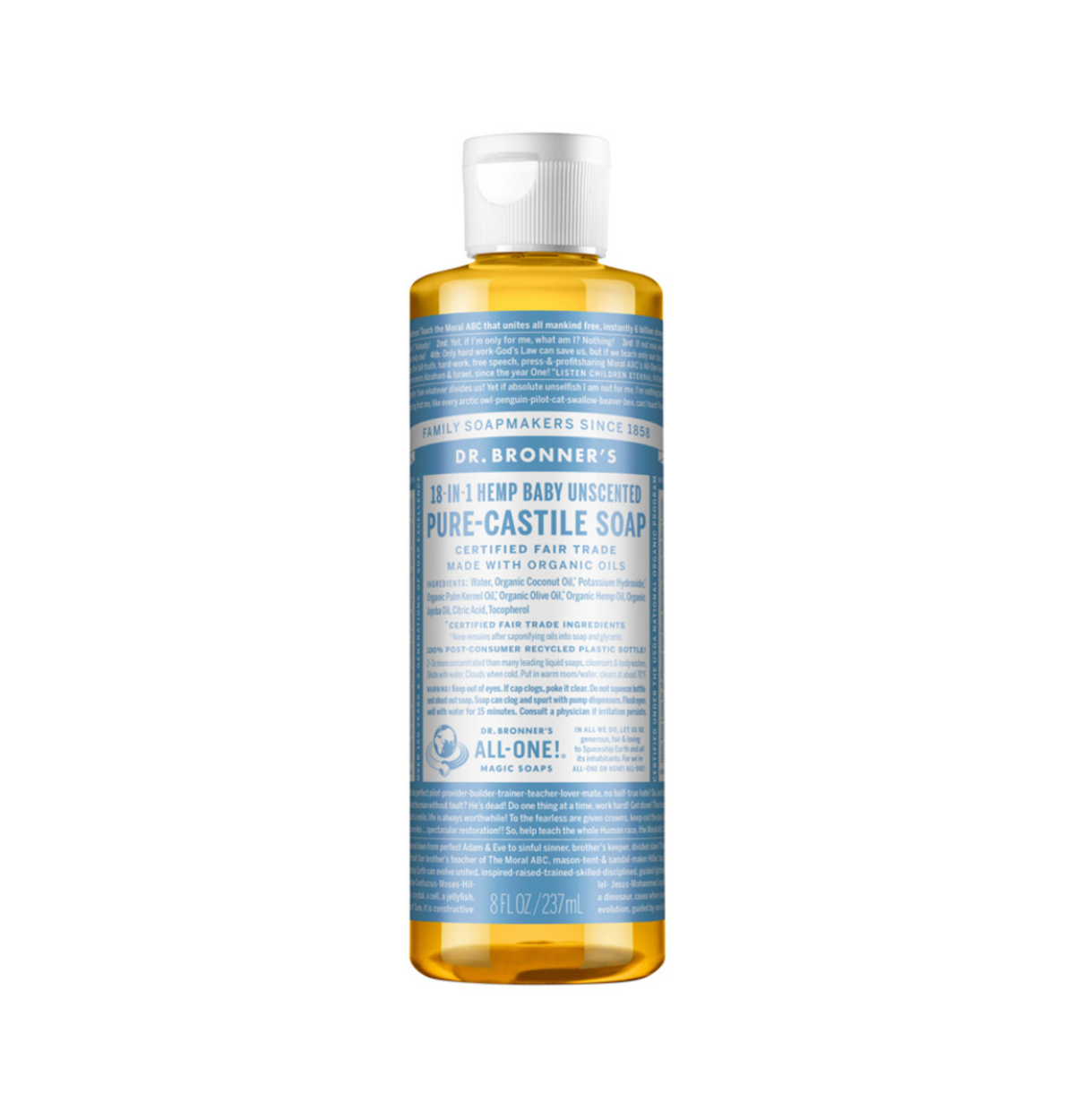 Dr Bronners Baby Mild Castile Soap unscented