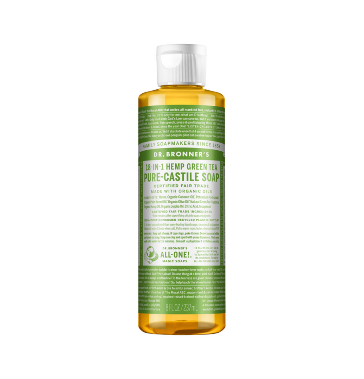 Dr Bronners Green Tea Castile Soap