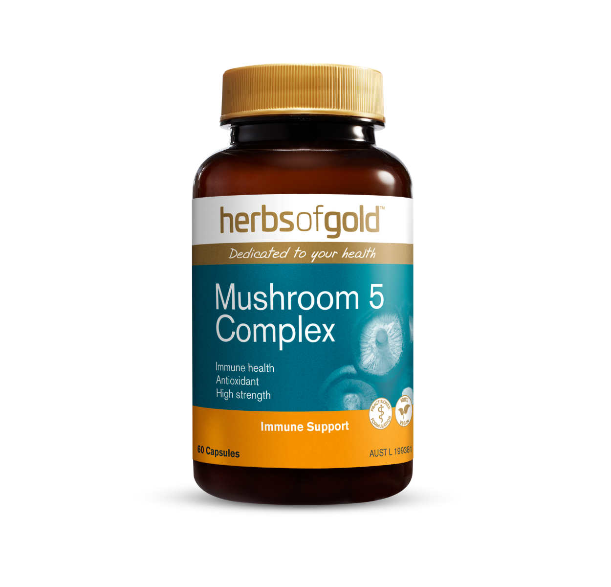 Herbs of Gold Mushroom 5 Complex 60 Caps