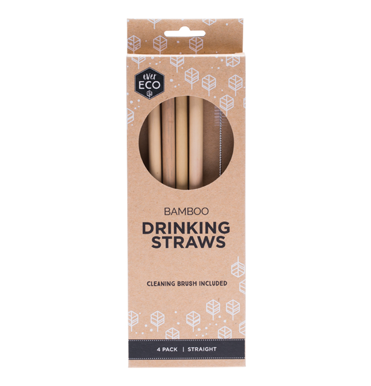Ever Eco Bamboo Straws 4 Pack