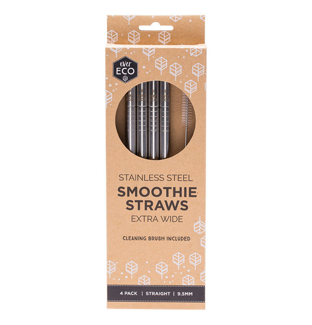 Ever Evo Stainless Steel Straws- Straight Smoothie