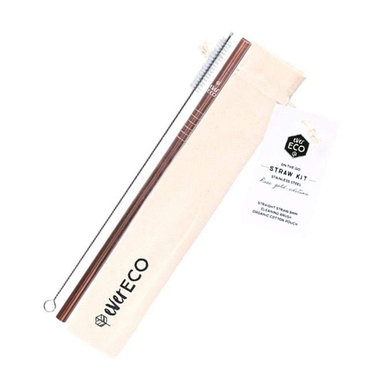 Ever Eco Stainless Steel Straw - Straight On The-Go