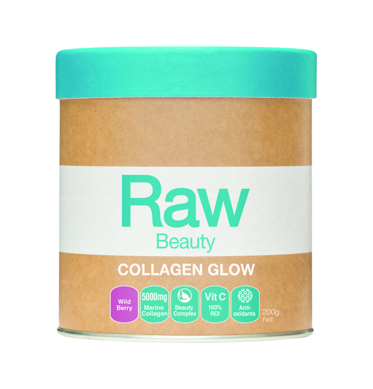 Image of Amazonia Raw Beauty Collagen Glow Wild Berry 200g