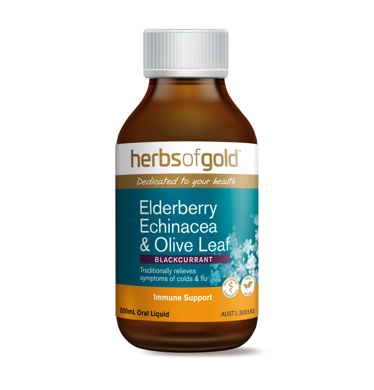 Herbs of Gold Elderberry Echinacea and Olive Leaf 200ml