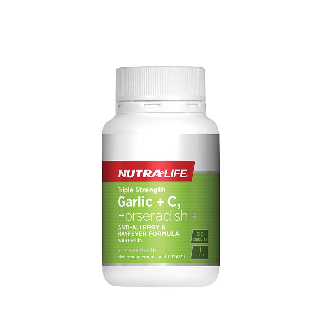 NutraLife Triple Strength Garlic + C, Horseradish + 50c