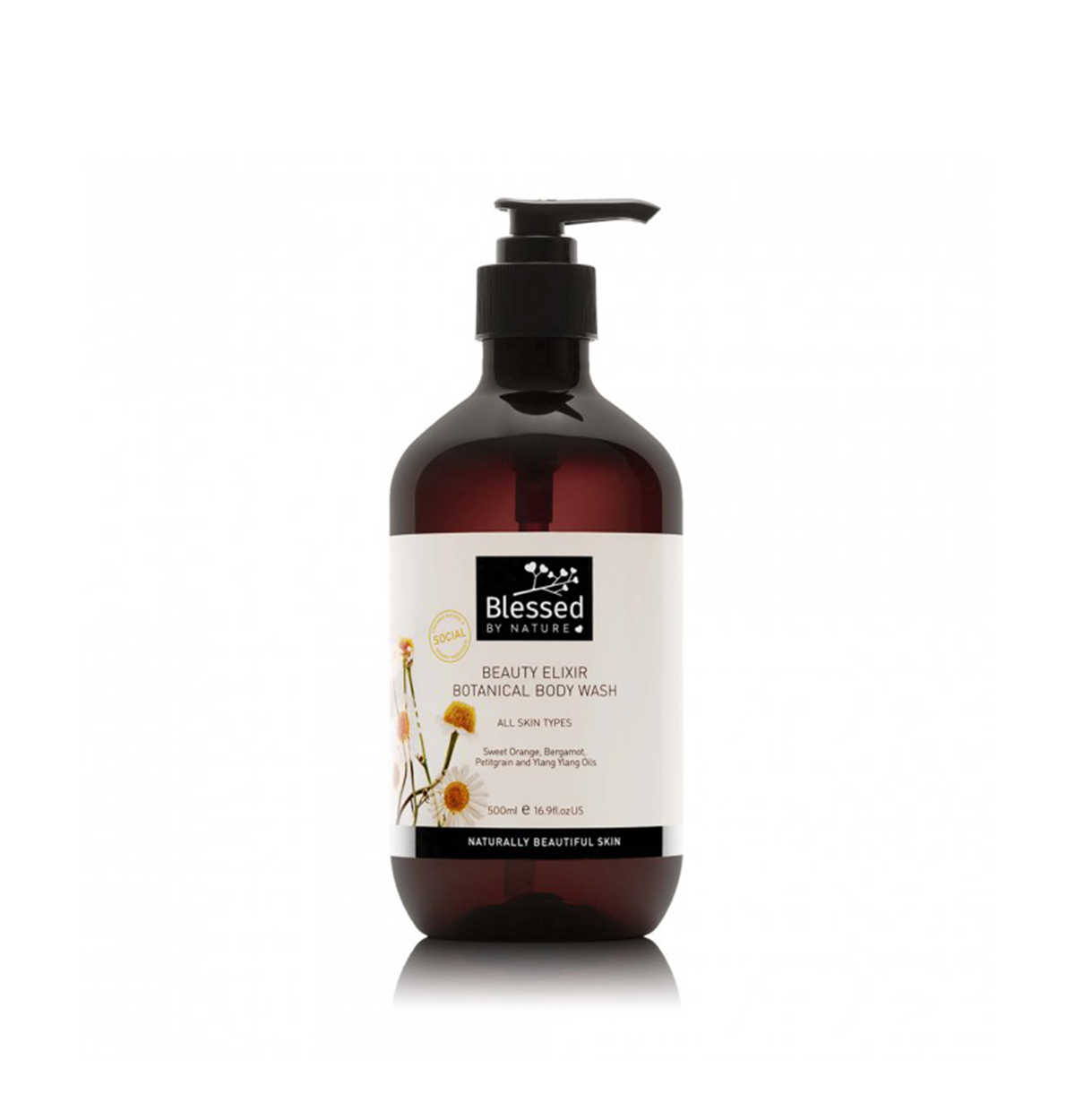 Blessed By Nature Beauty Elixir Botanical Body Wash 500ml