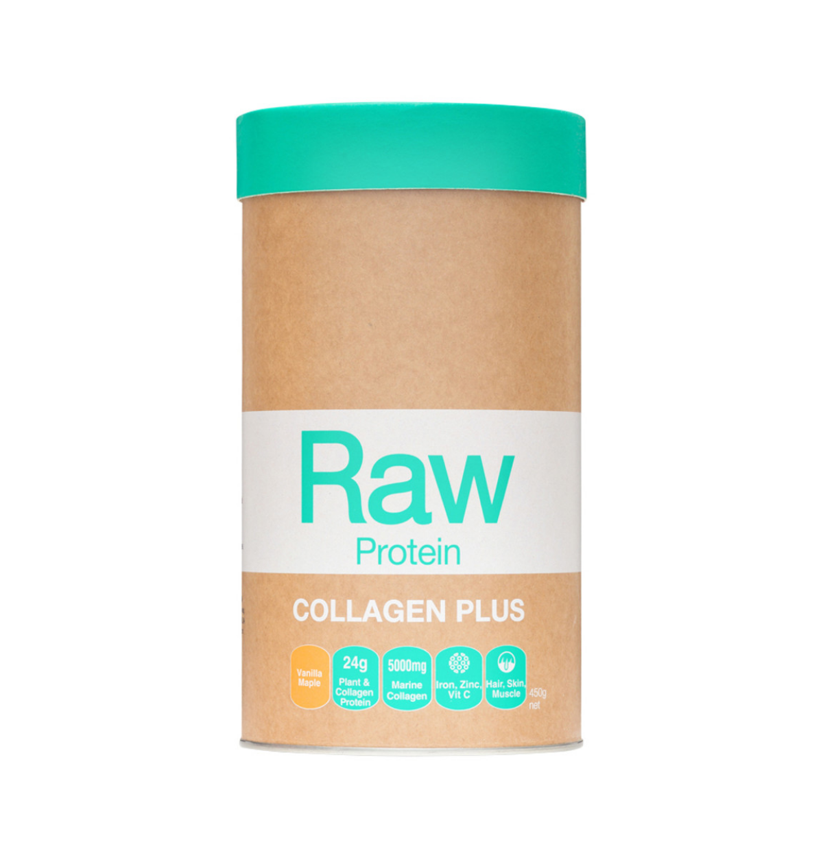 Amazonia Raw Protein Collagen Plus Vanilla Maple 450g-0