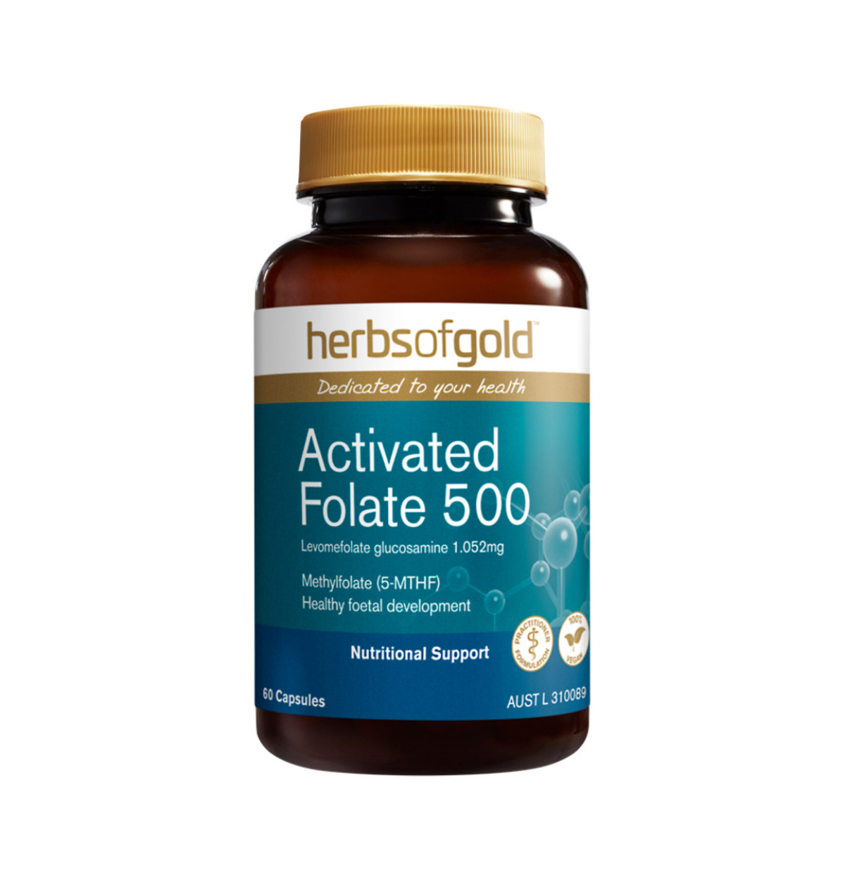 Herbs of Gold Activated Folate 500 60c