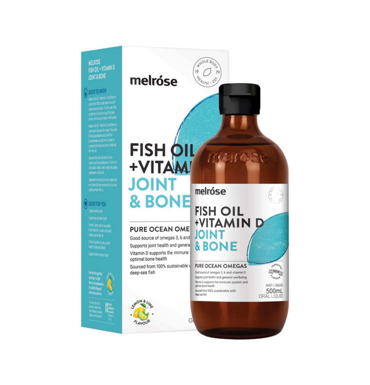 Melrose Premium Omega Fish Oil + Vitamin D 500ml