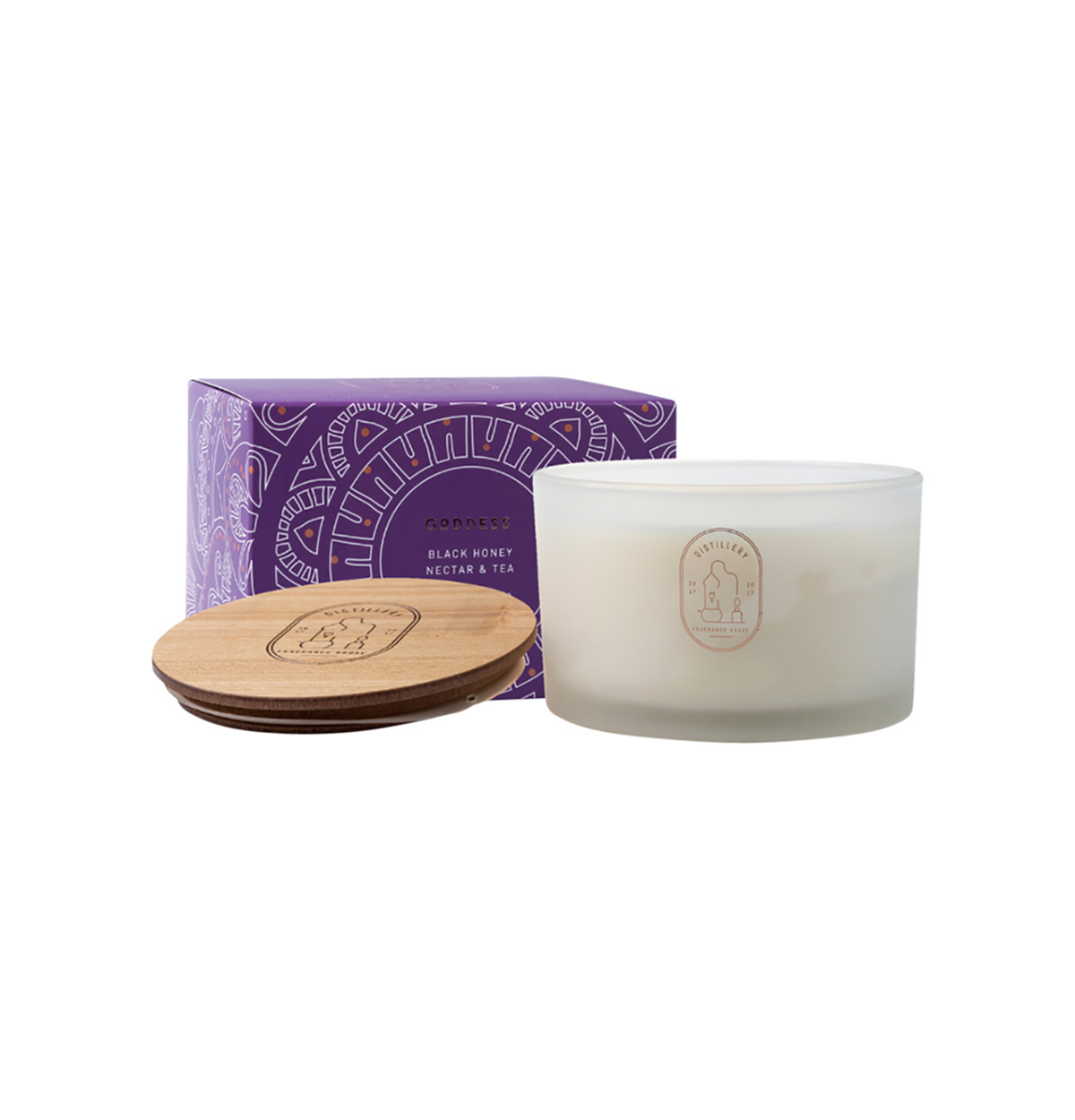 Distillery Fragrance House Soy Candle Goddess (Black Honey Nectar & Tea) 450g-0