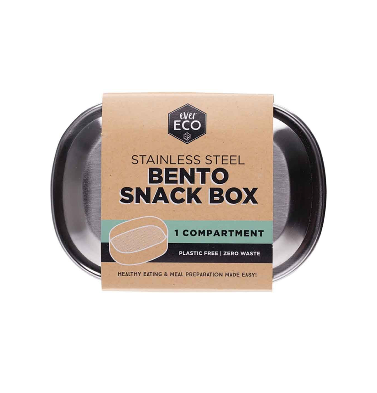 EVER ECO Stainless Steel Bento Snack Box 1 Compartment