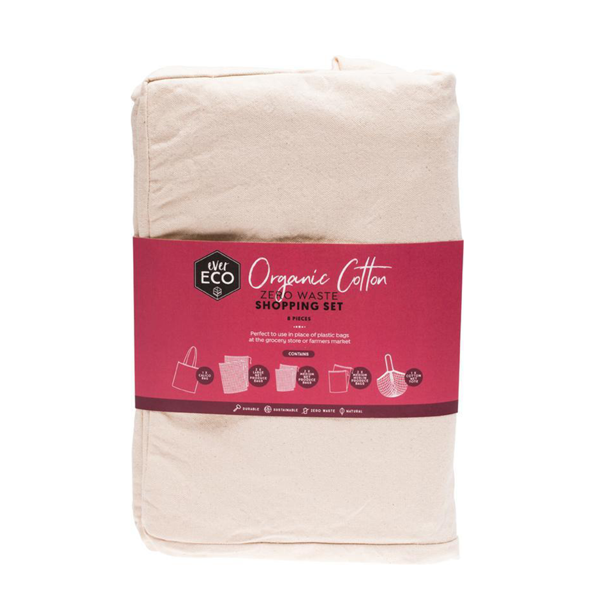 EVER ECO Zero Waste Shopping Set 8 Mixed Reusable Bags 8