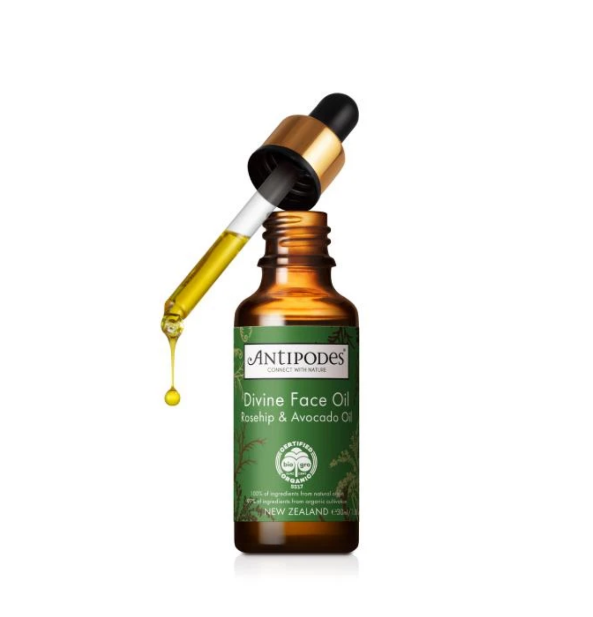 Antipodes Organic Divine Face Oil Organic Avocado Oil & Rosehip 30ml-0