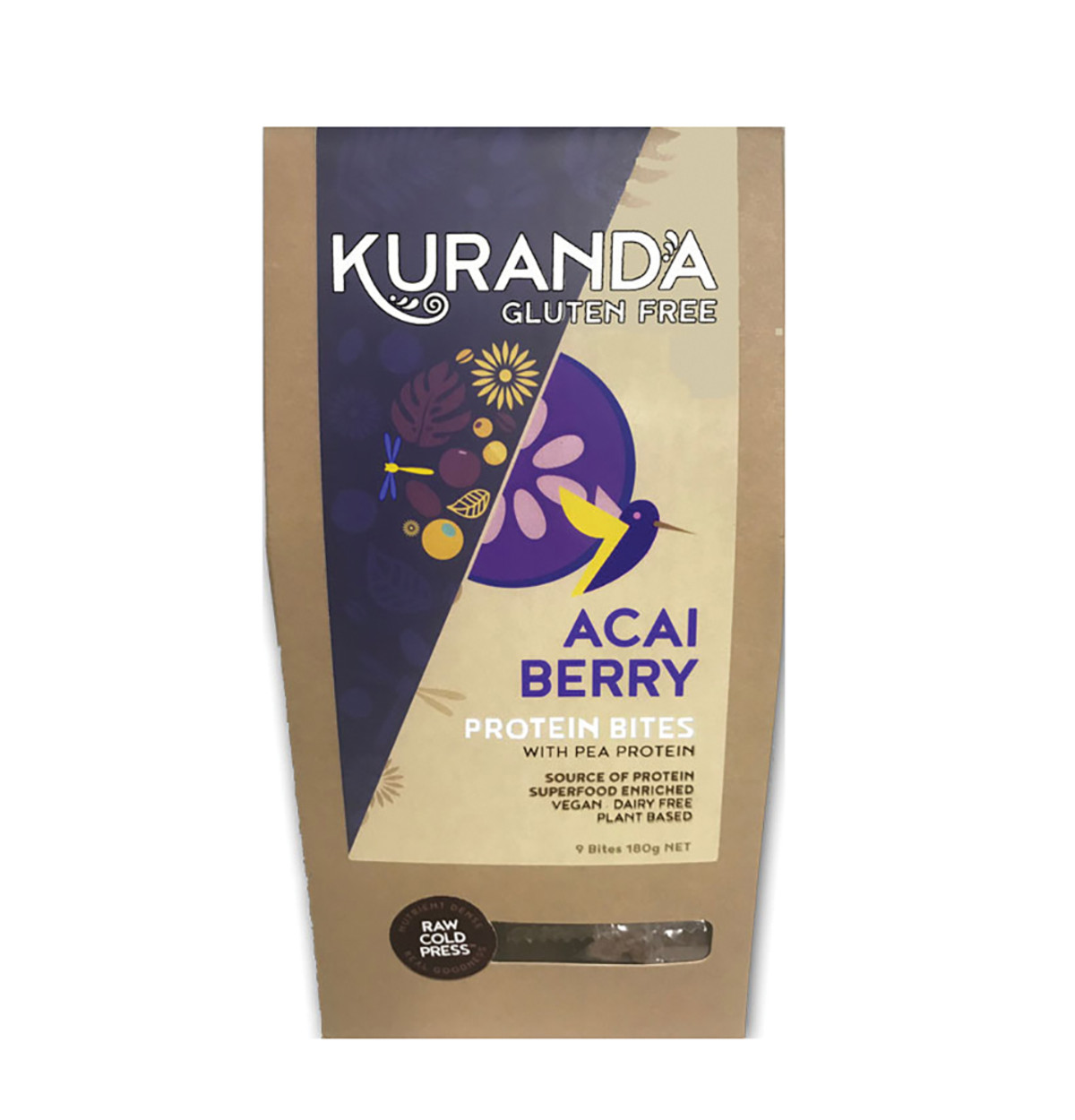 Kuranda Gluten Free Protein Bites Acai Berry 20g x 9 Pack-0