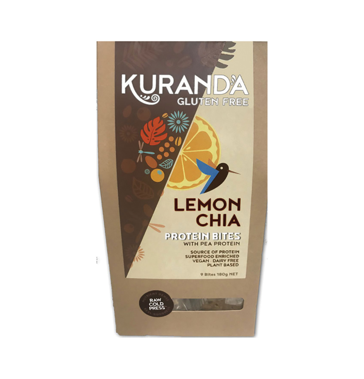 Kuranda Gluten Free Protein Bites Lemon Chia 20g x 9 Pack-0