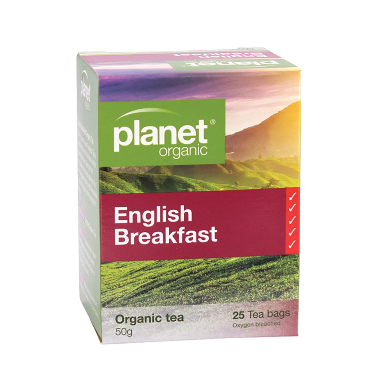 Planet Organic Organic English Breakfast Tea x 25 Tea Bags-0