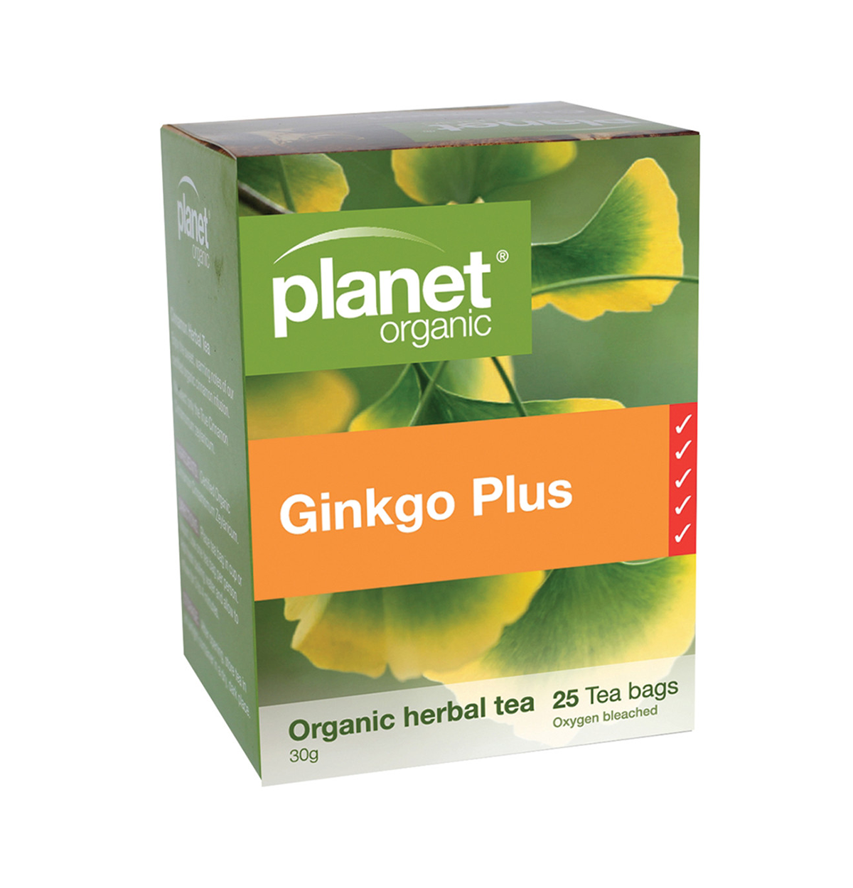 Planet Organic Organic Ginkgo Plus Herbal Tea x 25 Tea Bags-0
