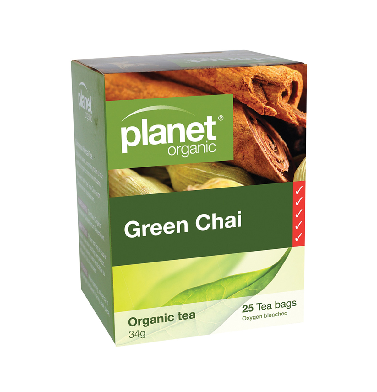 Planet Organic Organic Green Chai Tea x 25 Tea Bags-0