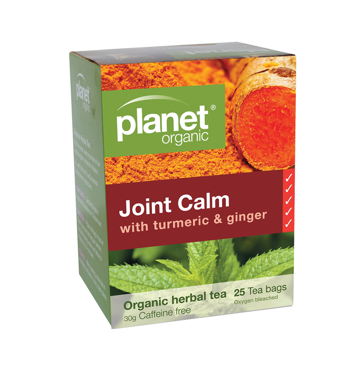 Planet Organic Organic Joint Calm with Turmeric & Ginger Herbal Tea x 25 Tea Bags-0