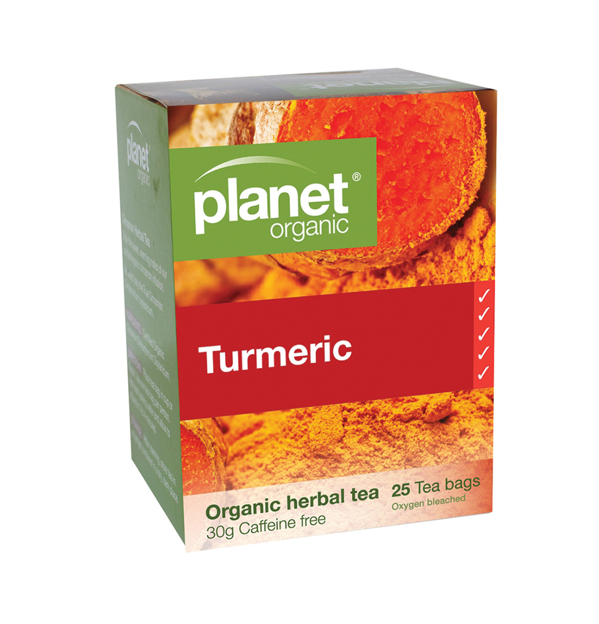 Planet Organic Organic Turmeric Herbal Tea x 25 Tea Bags-0
