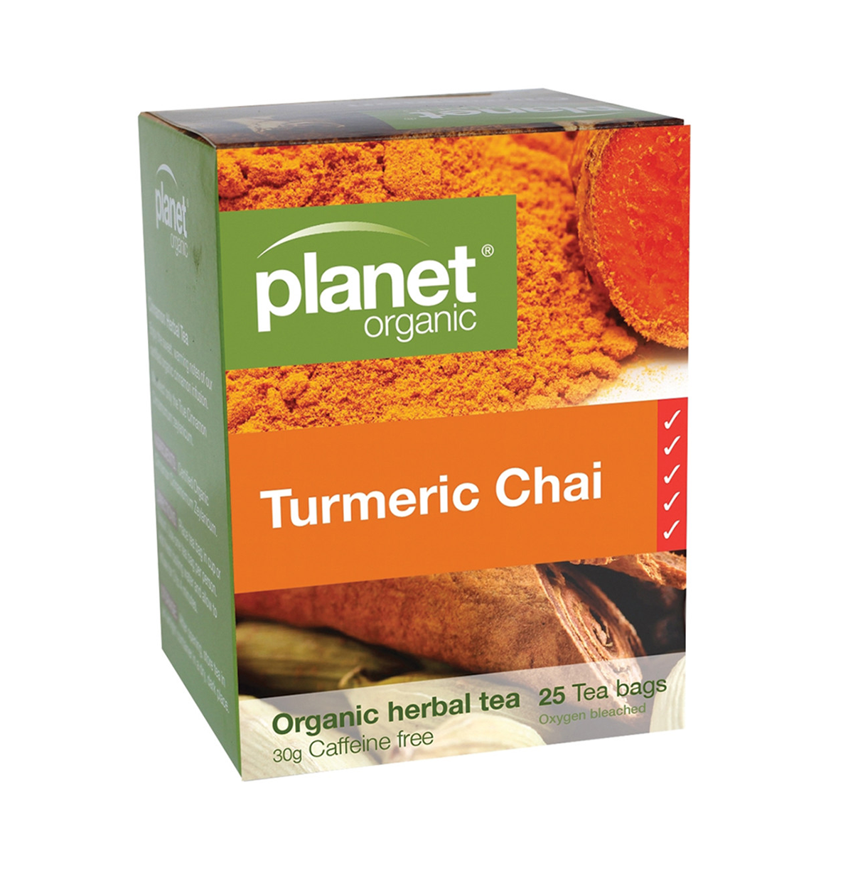 Planet Organic Organic Turmeric Chai Herbal Tea x 25 Tea Bags-0