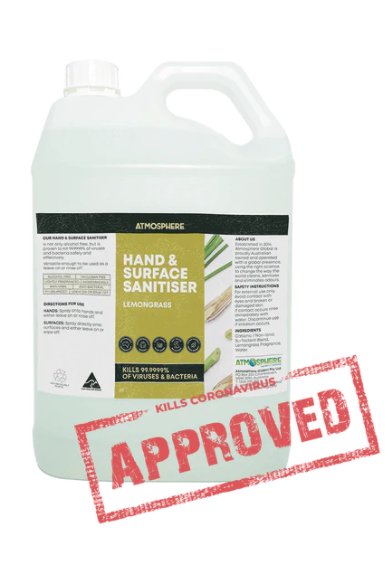 ATMOSPHERE Hand & Surface Sanitiser Lemongrass 5L