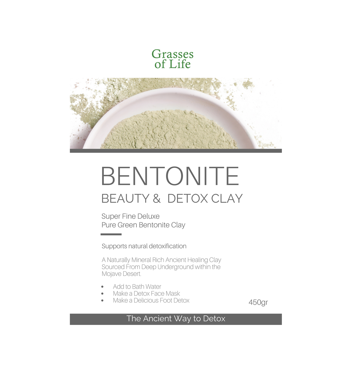 Grasses of Life Bentonite Clay 450g-0
