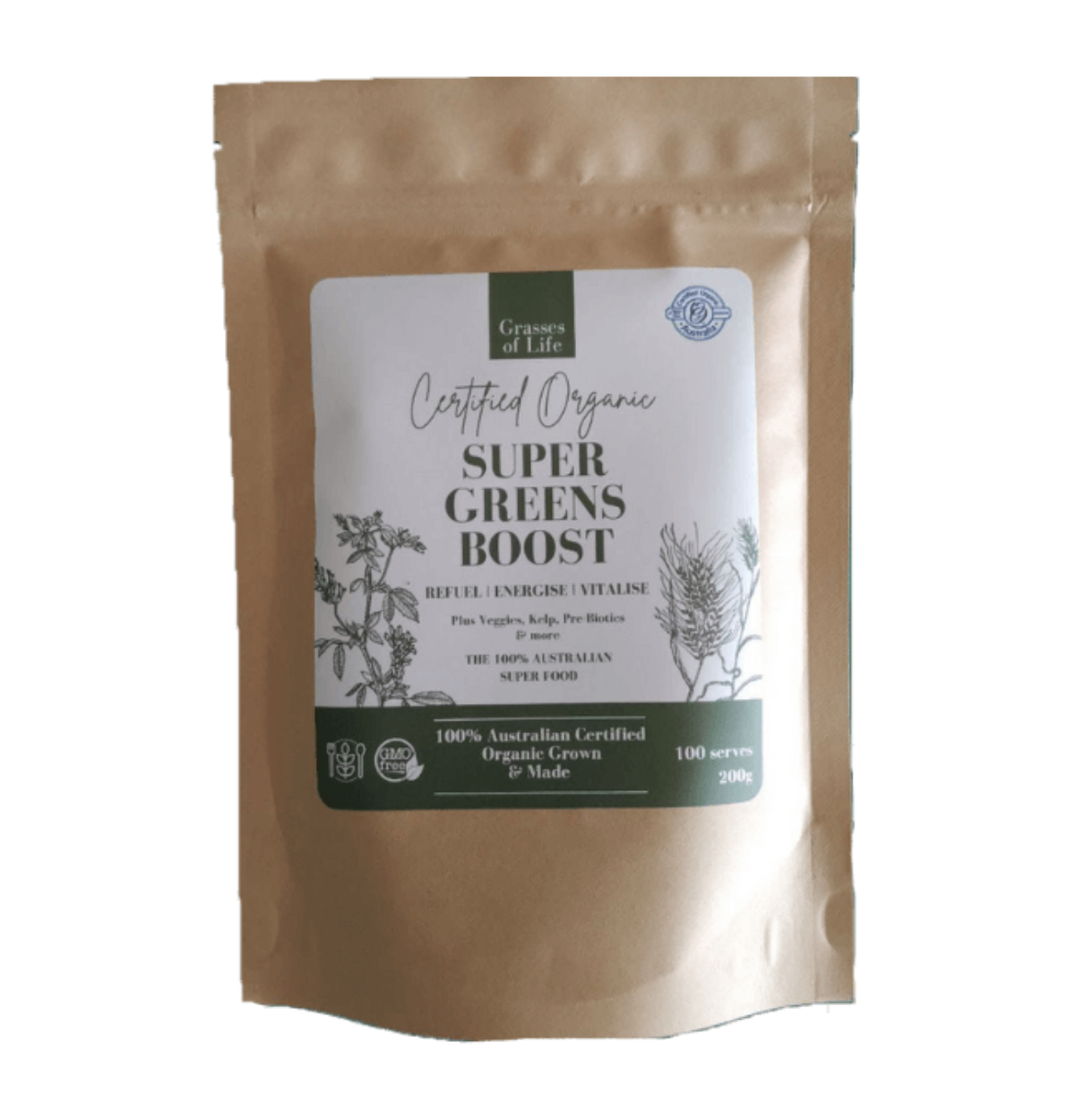Grasses of Life Daily Certified Organic Super Greens Boost 200g-0