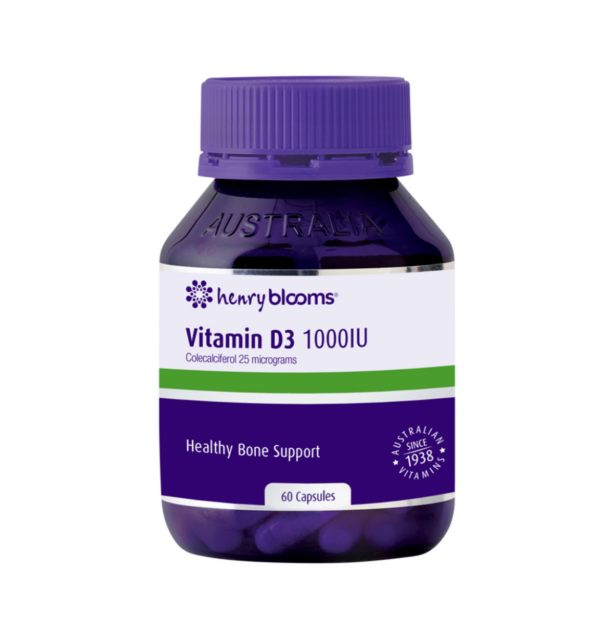 Henry Blooms Vitamin D3 1000 IU 60c-0