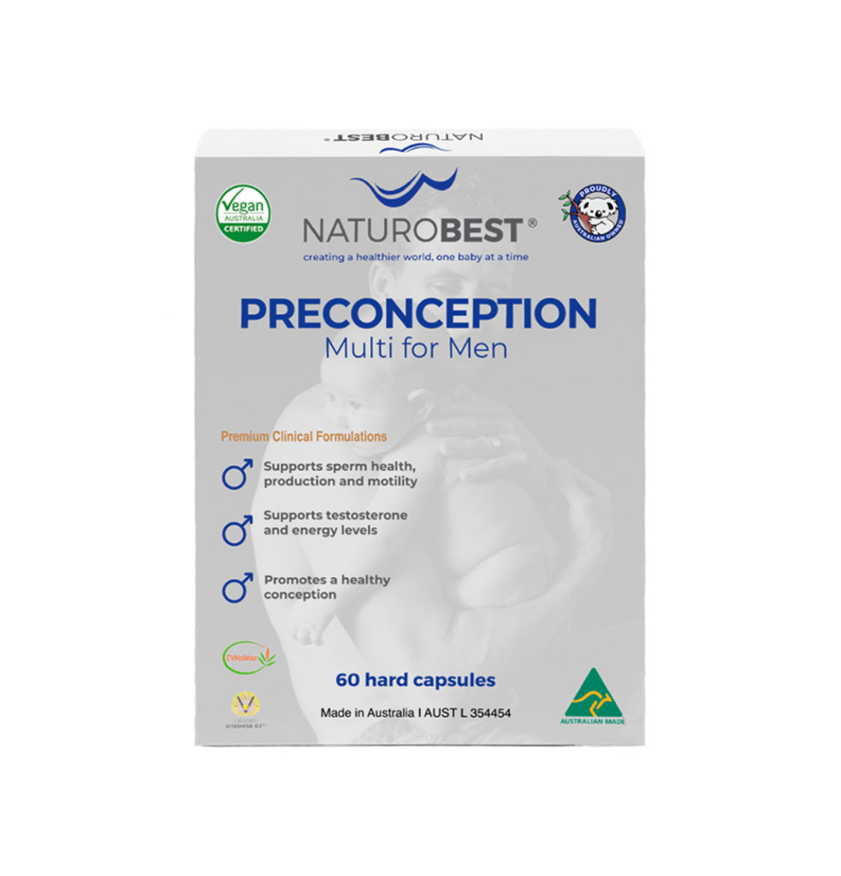 Image of NaturoBest Preconception Multi for Men 60s LasmmOoUOLYN o 