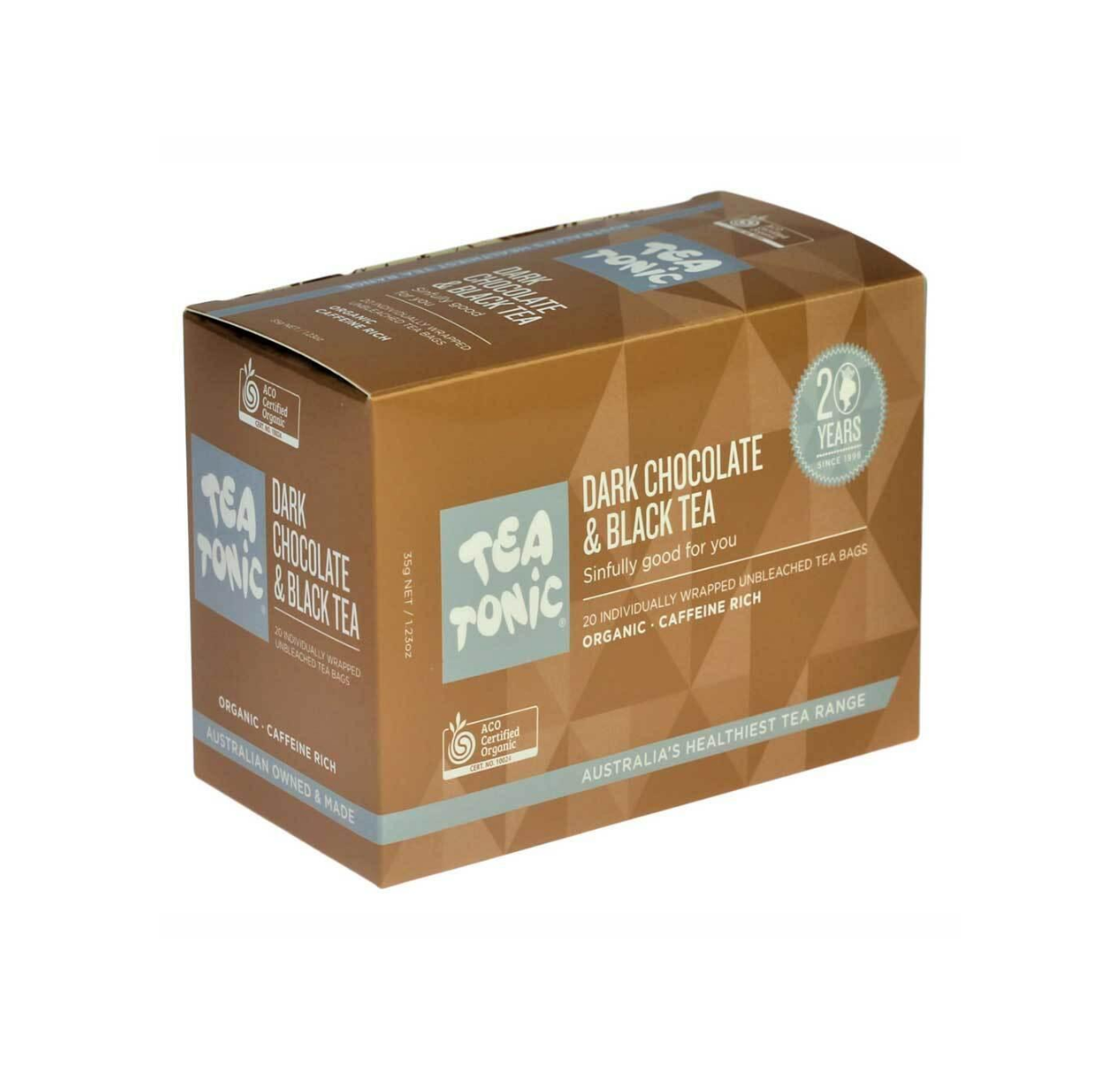 Tea Tonic Organic Dark Chocolate & Black Tea x 20 Tea Bags