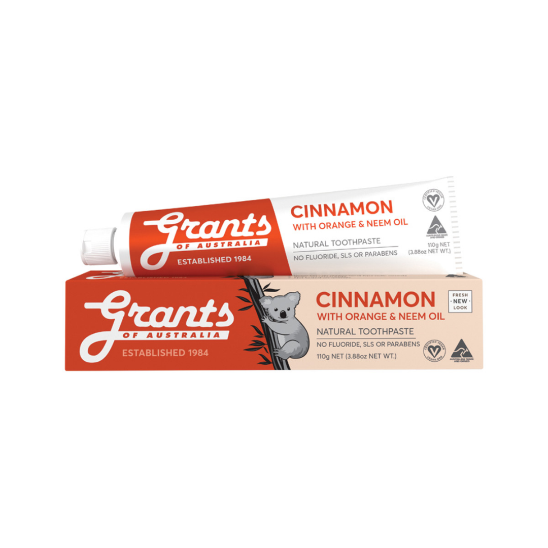 Grants Natural Toothpaste Cinnamon with Orange & Neem Oil 110g-0