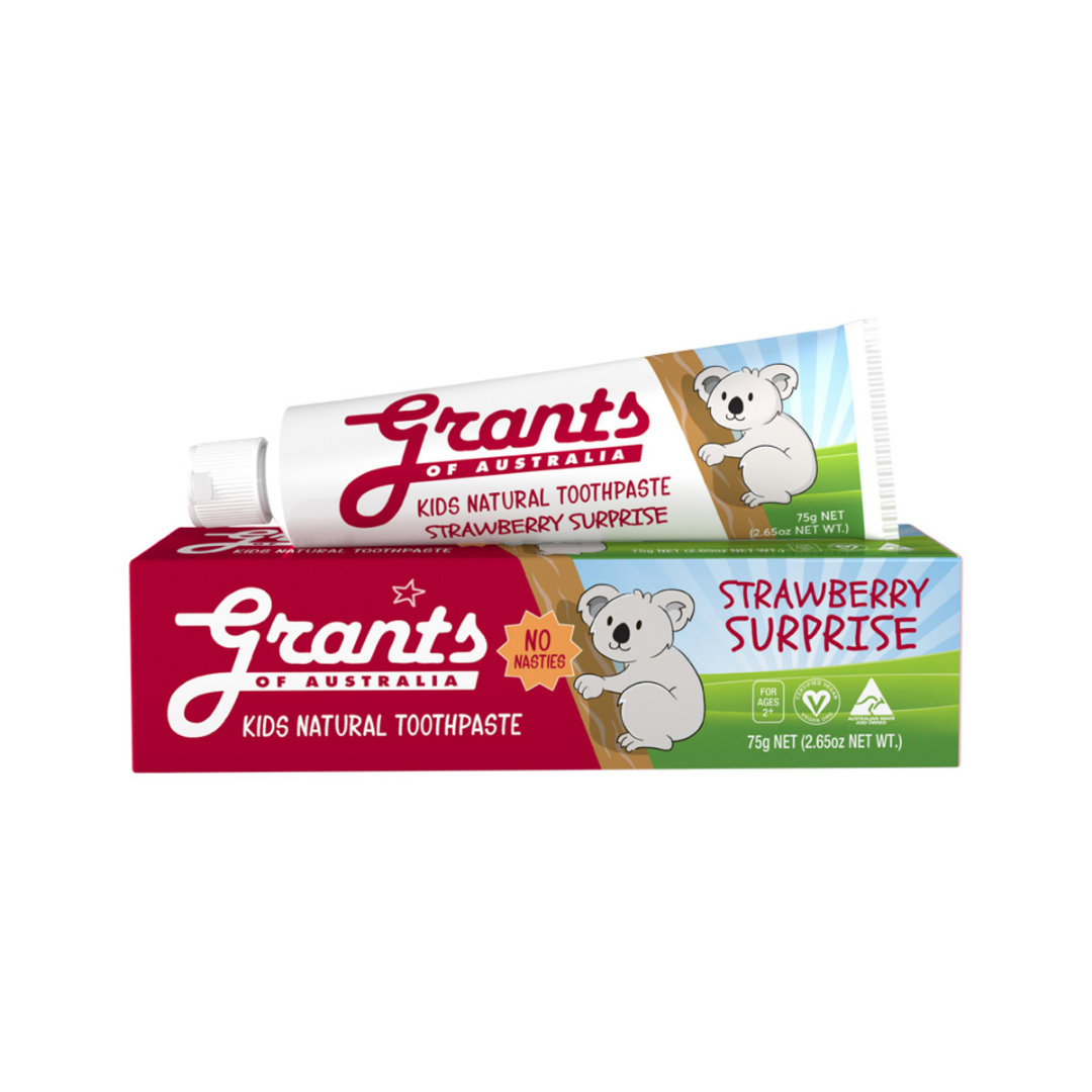 Grants Natural Toothpaste Kids Strawberry Surprise 75g-0