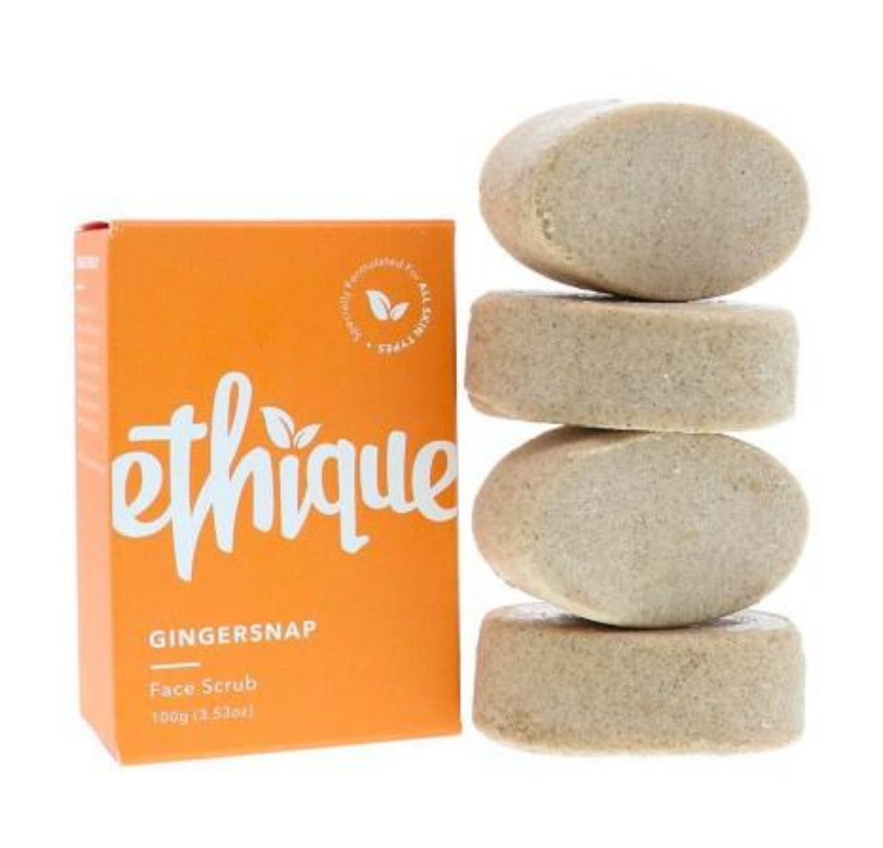 ETHIQUE Solid Face Scrub Bar Gingersnap 100g