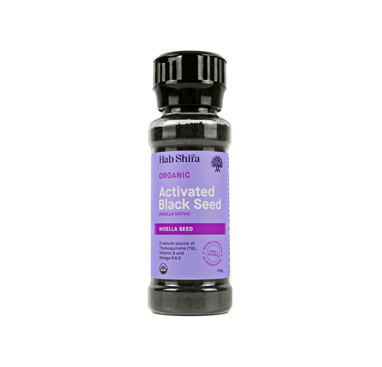 Hab Shifa Organic Activated Black Seed Grinder 110g