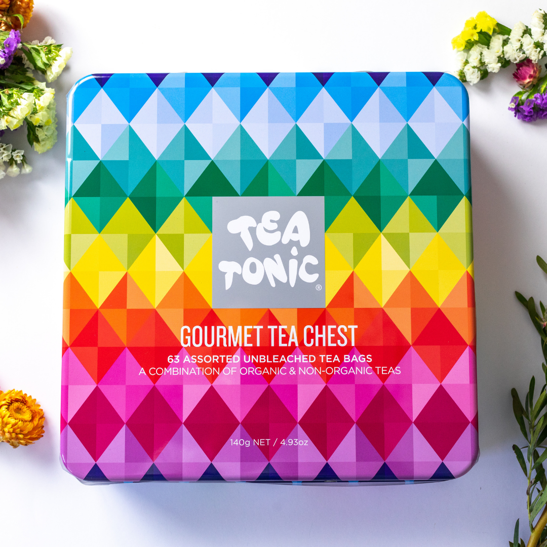 Tea Tonic Gourmet Tea Chest Tin Deluxe x 63 Tea Bags-0