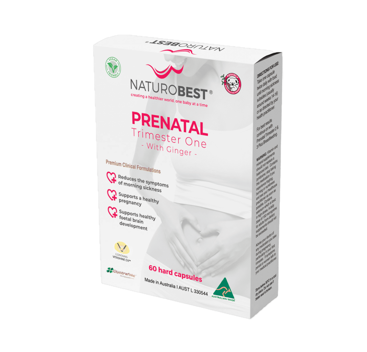 NaturoBest Prenatal Trimester One with Ginger 60c