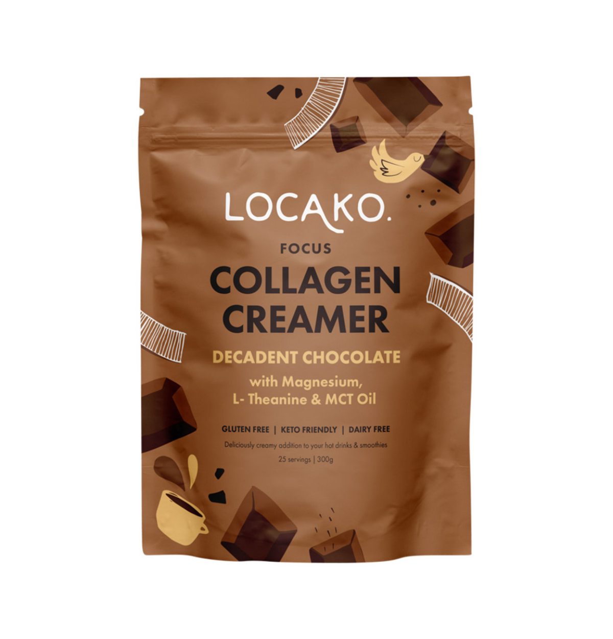Locako Coffee Creamer Focus (Decadent Chocolate) 300g-0