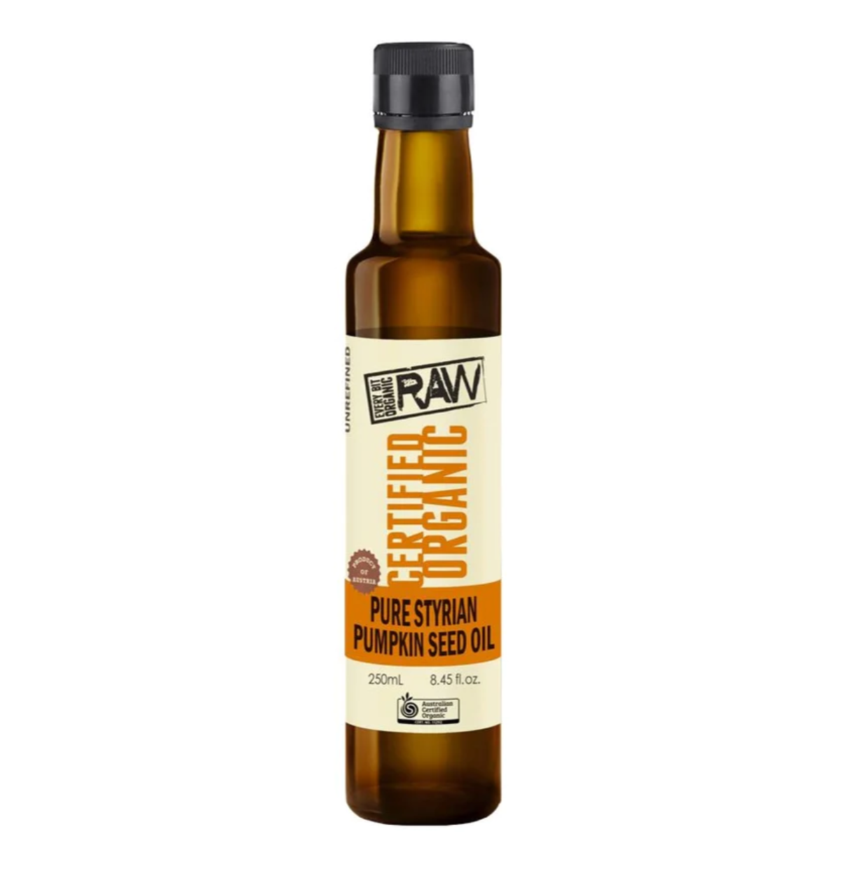 Every Bit Organic RAW Pumpkin Seed Oil Pure Styrian 250ml-0