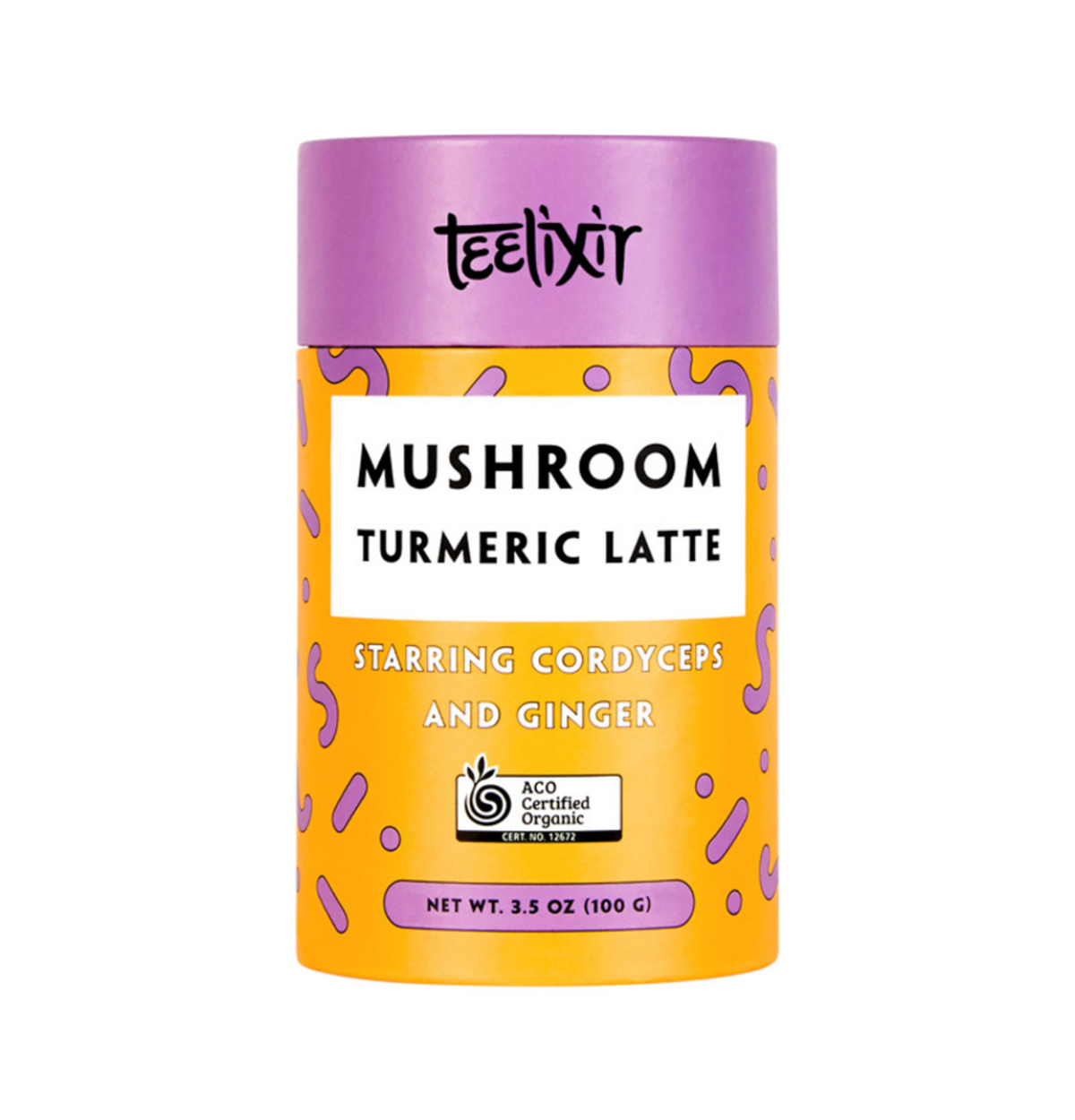 Teelixir Organic Mushroom Turmeric Latte (Starring Cordyceps and Ginger) 100g-0