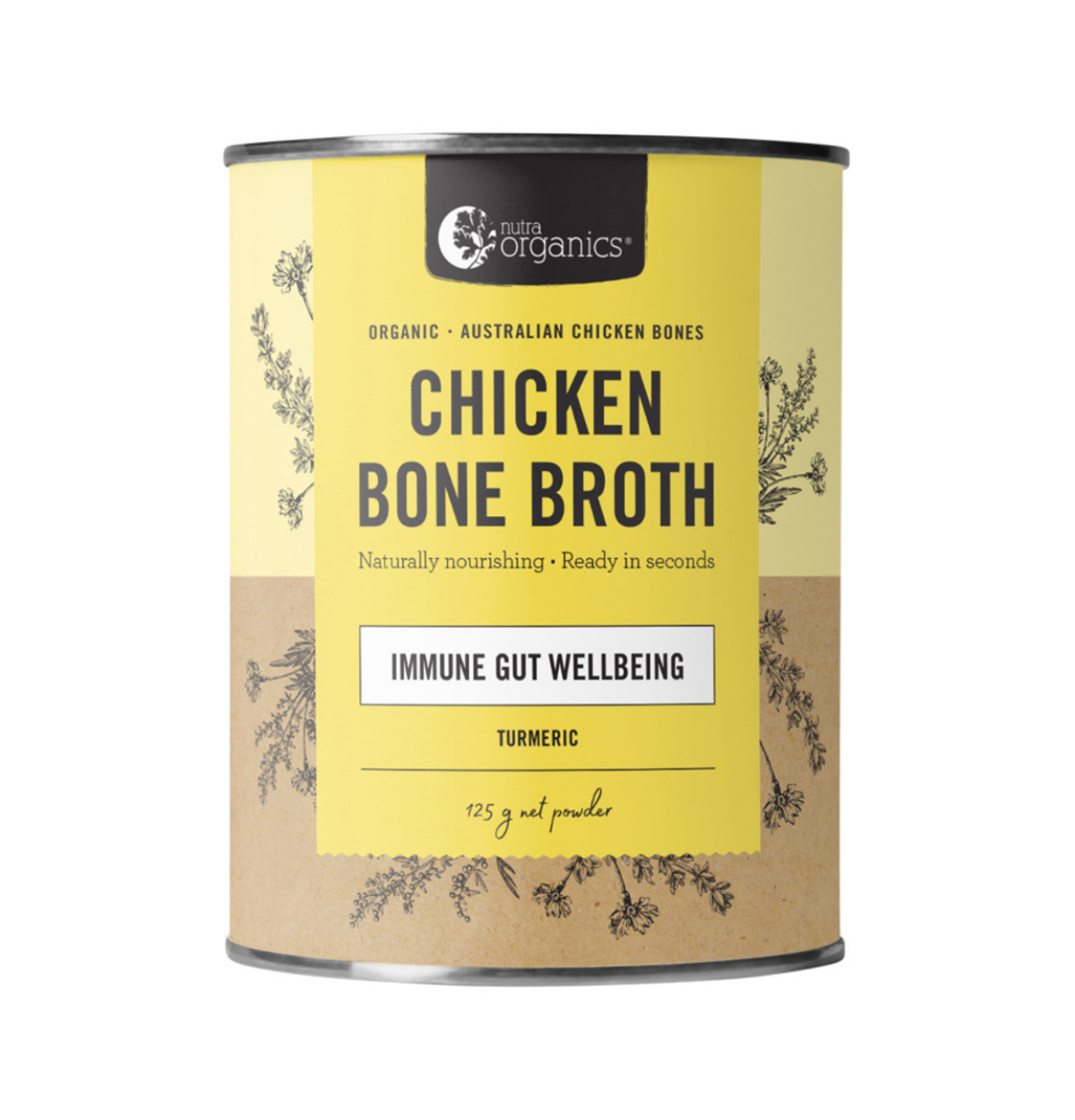 Nutra Organics Bone Broth Chicken Organic Turmeric 125g-0